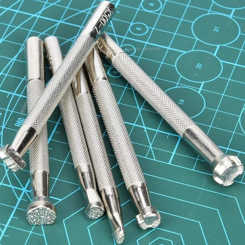Leather Stamping Tool Set – 6 Unique Embossing & Engraving Styles for DIY Leathercraft Durable Alloy Steel Punches for Hand Art on Bags, Belts, Wallets & More